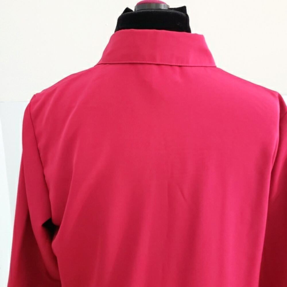 Brownstone Studio NY Hot Pink Fuchsia Button Front 3/4 Sleeve Top PL Barbiecore - Picture 6 of 9